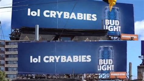 budweiser billboard crybabies|Fact Check: Bud Light did not erect a ‘lol CRYBABIES’ billboard